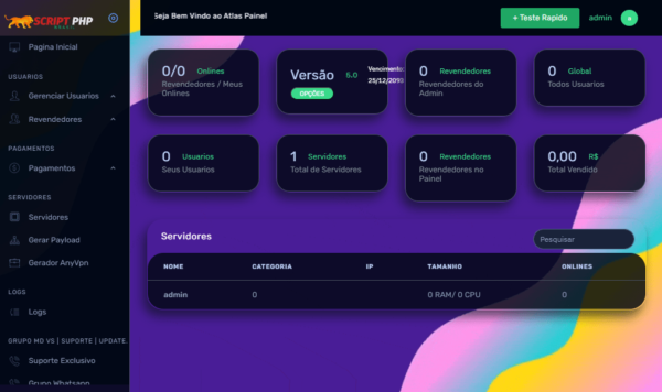 Script Painel Web Atlas Com Gerador de Key - Imagem 2