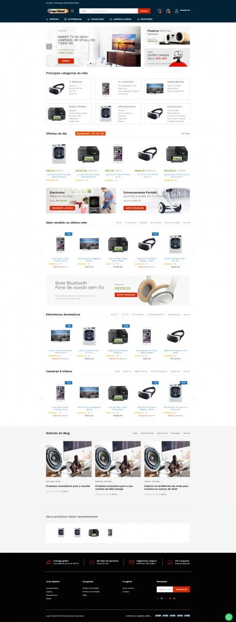 Loja Virtual Em Php Responsiva PagSeguro - Mercado Pago - Paypal - Pix - Imagem 2