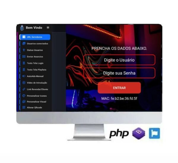 IBO SMARTERS COM ATIVAÇÃO VIA LOGIN, SENHA E MAC