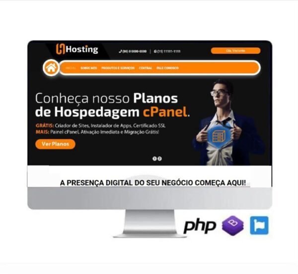 Script PHP Responsivo para Hospedagem Com Painel Administrador