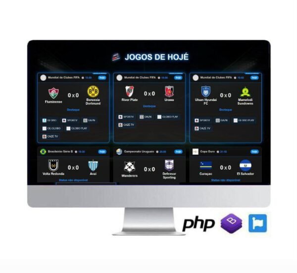 SCRIPT API DE FUTEBOL EM TEMPO REAL COM 3 MODELOS ATUALIZADOS